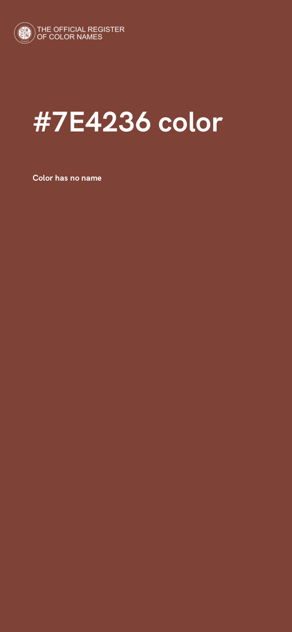 #7E4236 color image
