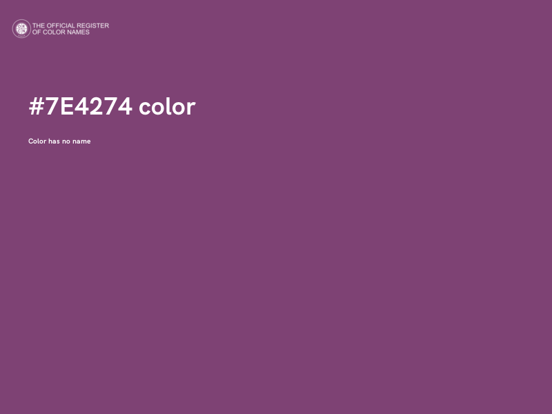 #7E4274 color image