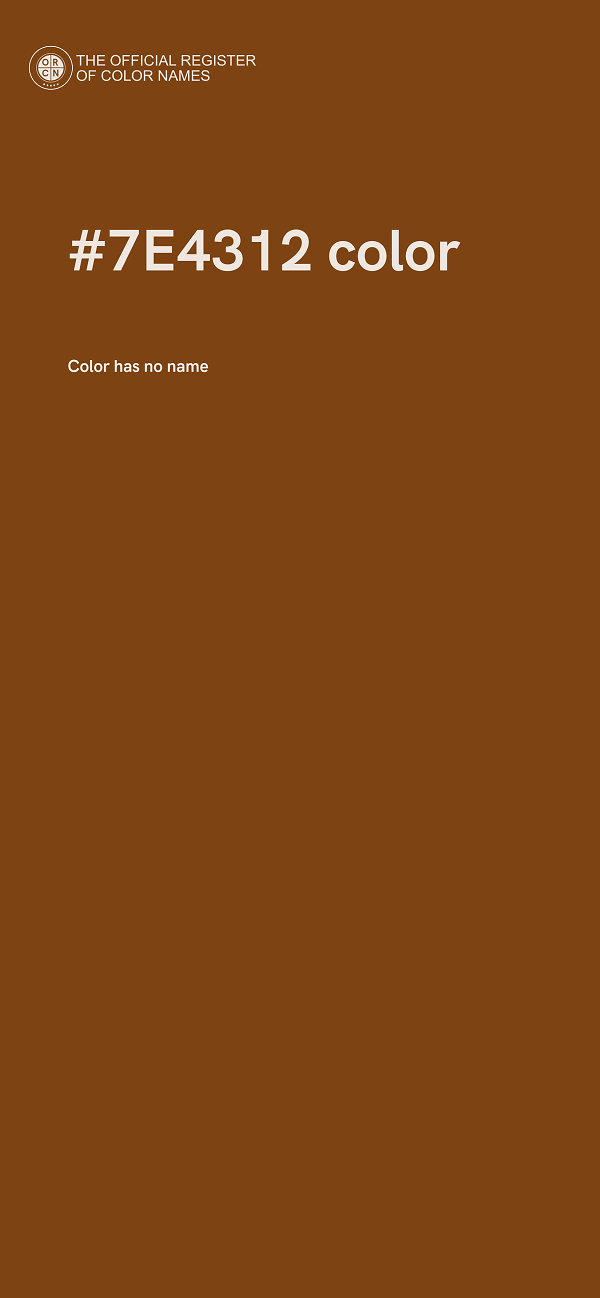 #7E4312 color image