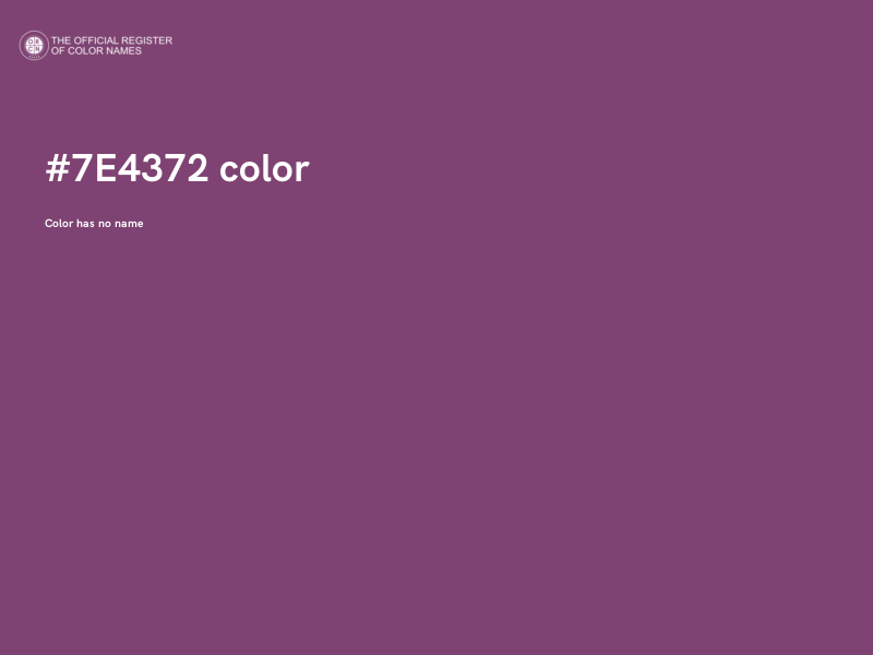 #7E4372 color image