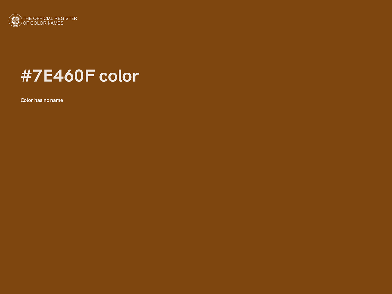 #7E460F color image