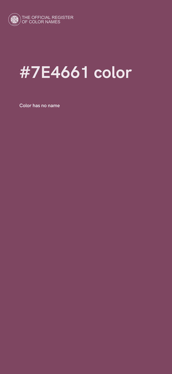 #7E4661 color image
