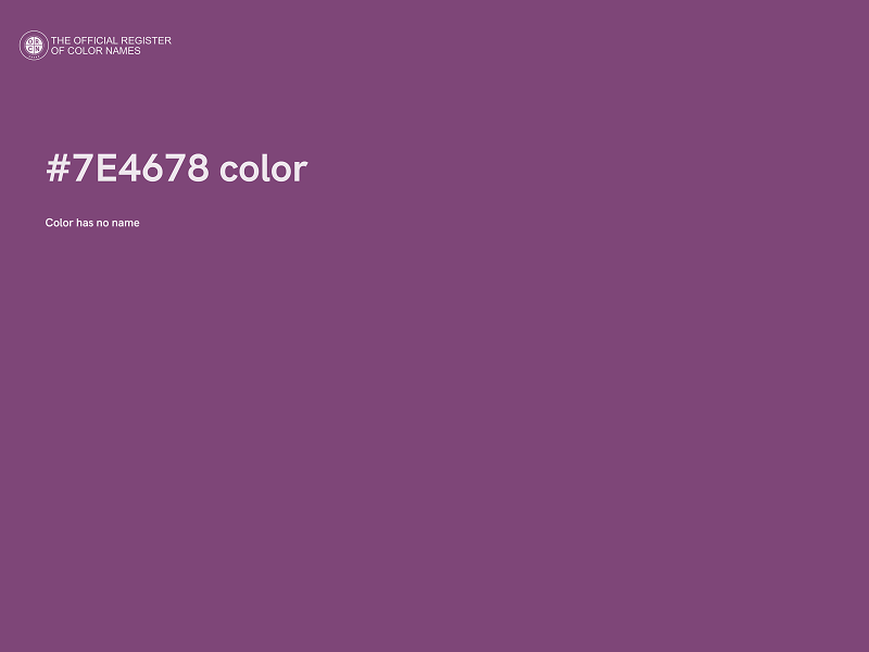#7E4678 color image