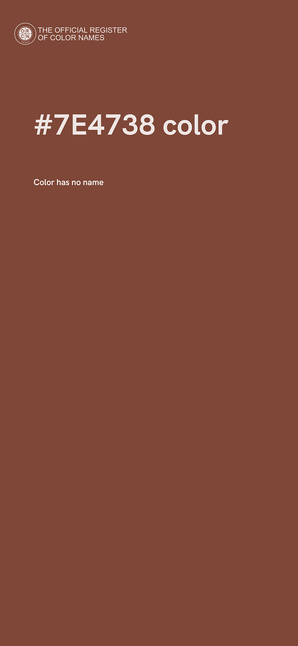 #7E4738 color image