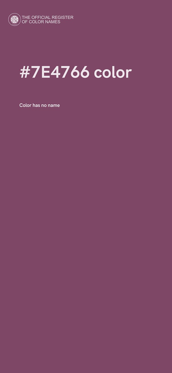 #7E4766 color image