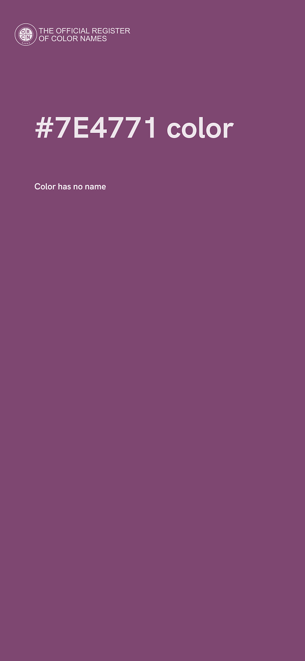 #7E4771 color image