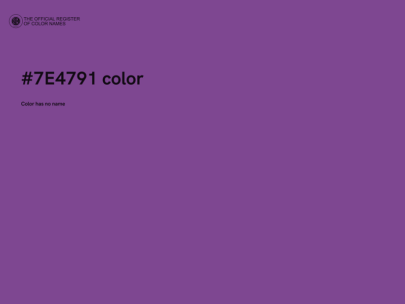 #7E4791 color image