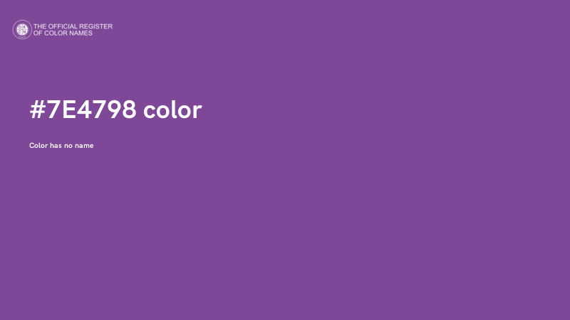 #7E4798 color image