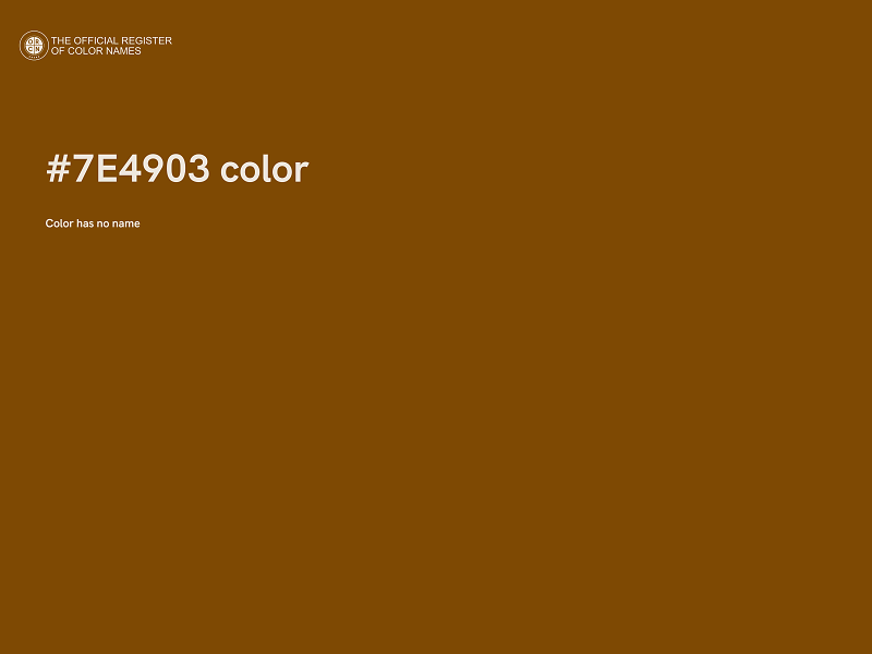 #7E4903 color image