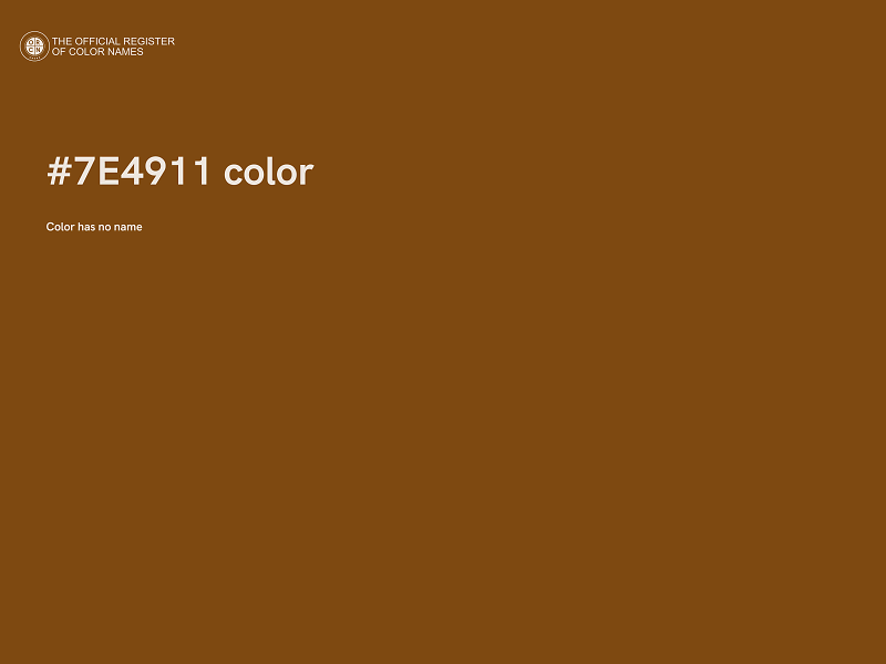 #7E4911 color image