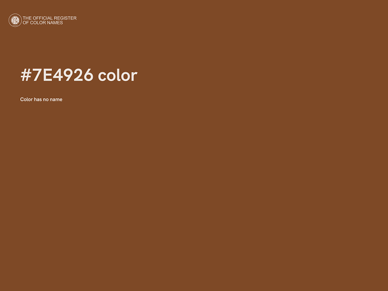 #7E4926 color image