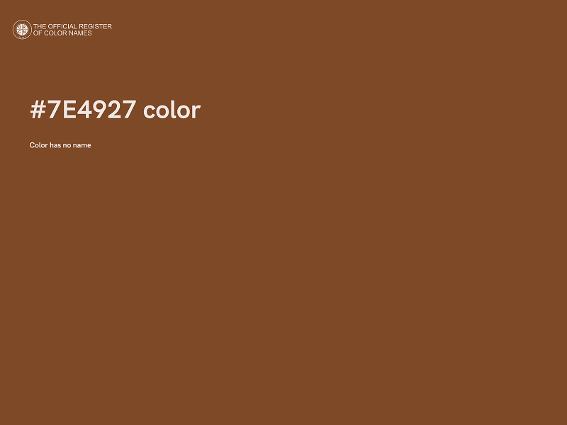 #7E4927 color image