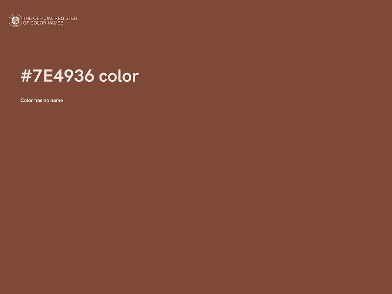 #7E4936 color image