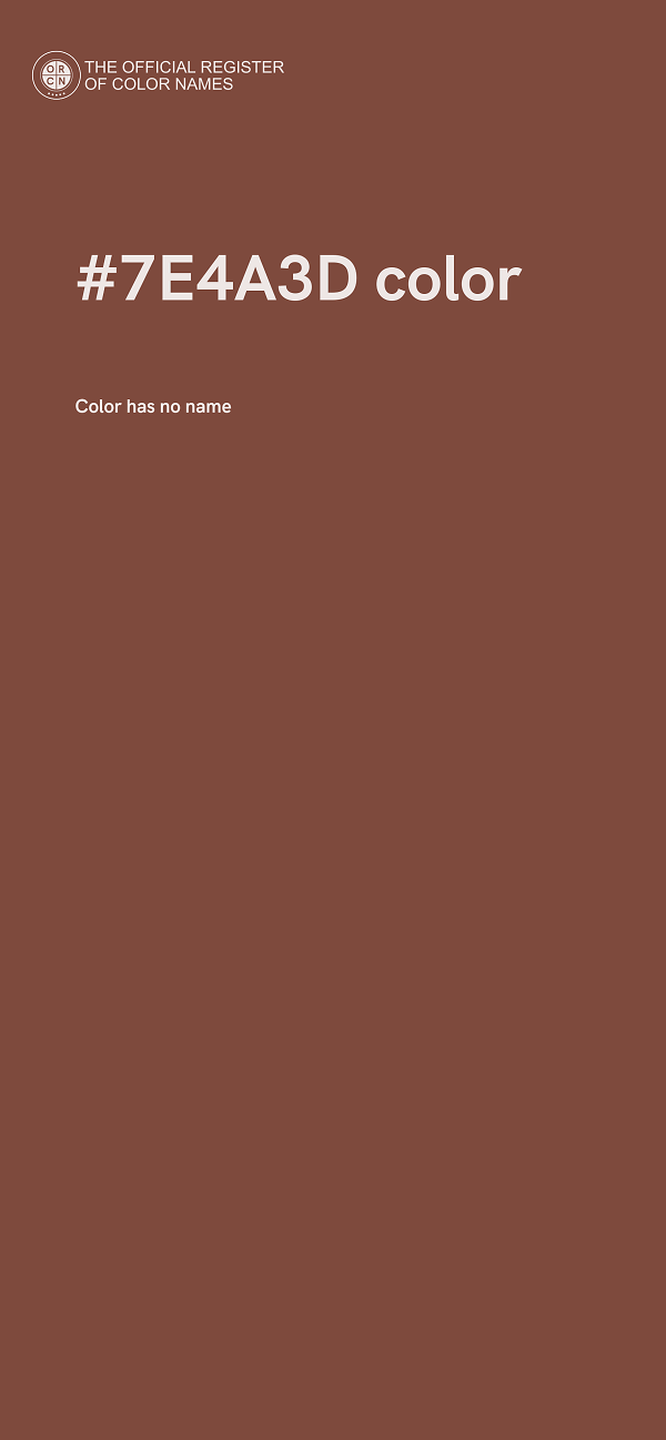 #7E4A3D color image