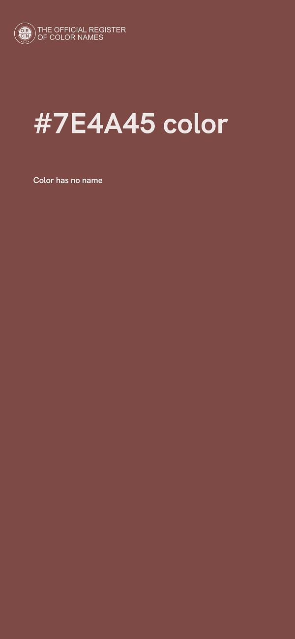 #7E4A45 color image