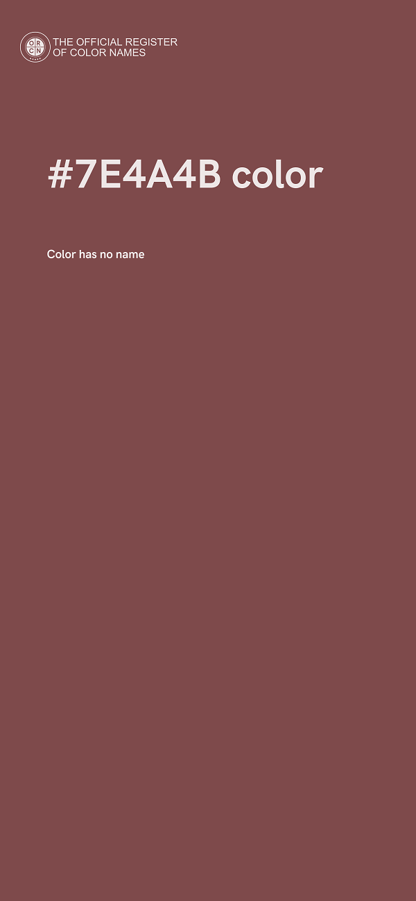 #7E4A4B color image