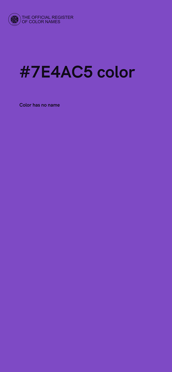 #7E4AC5 color image