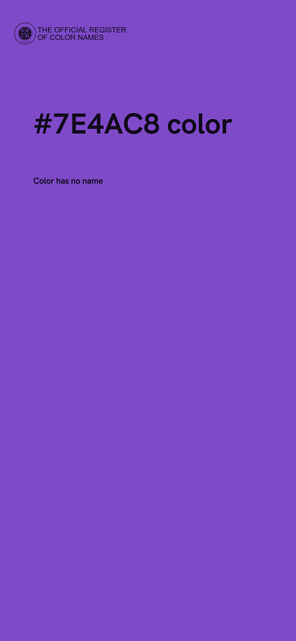 #7E4AC8 color image