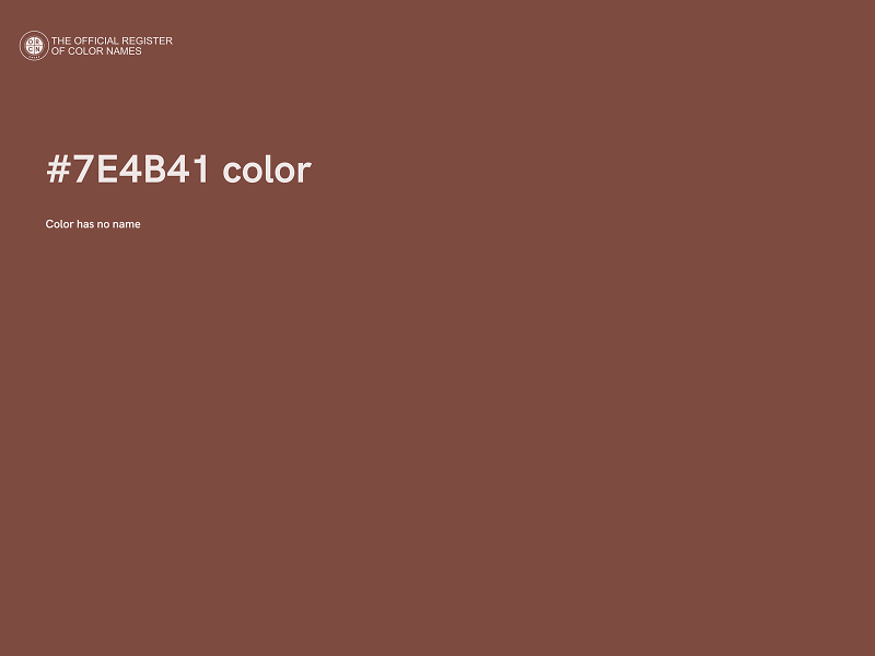 #7E4B41 color image