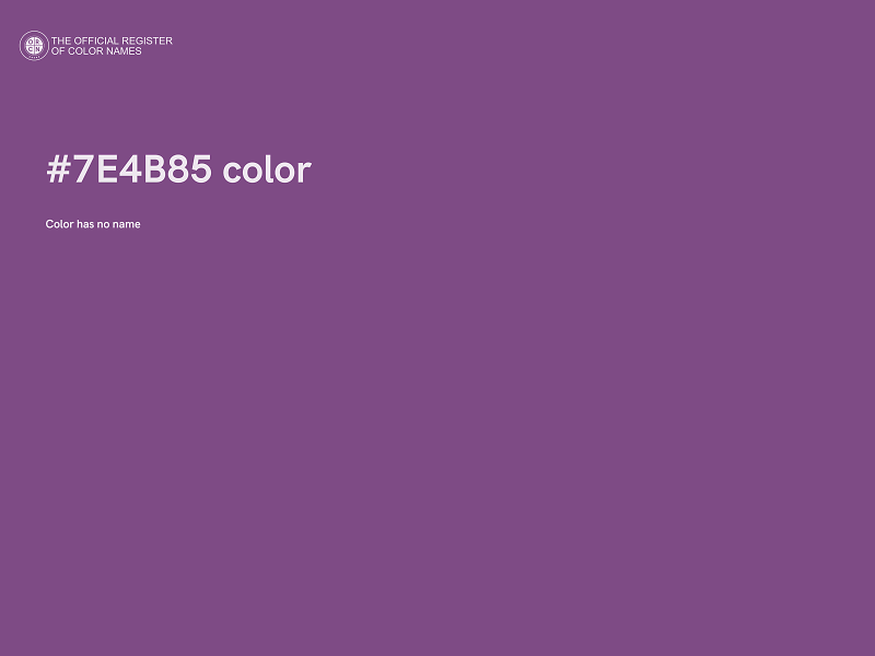 #7E4B85 color image