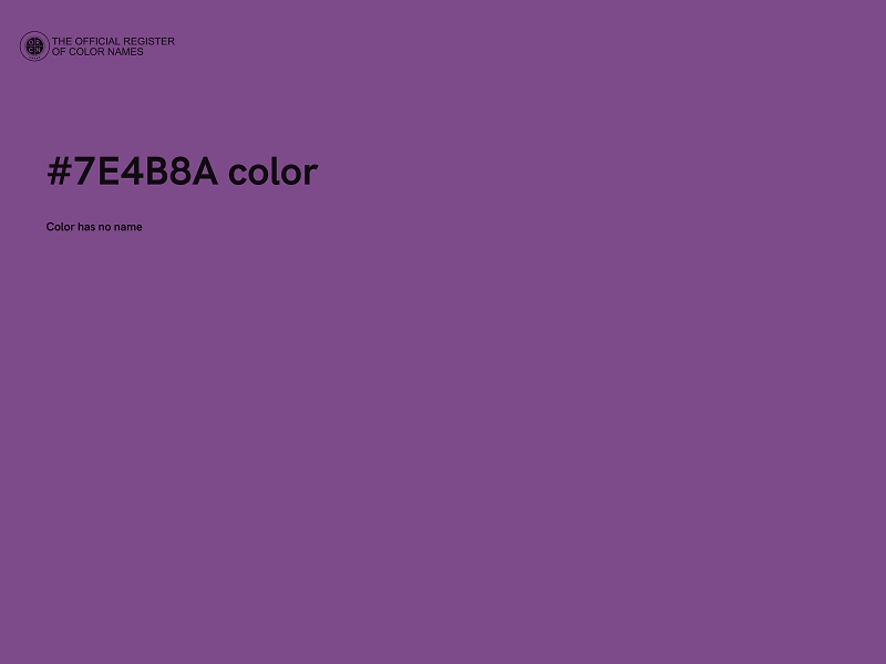 #7E4B8A color image