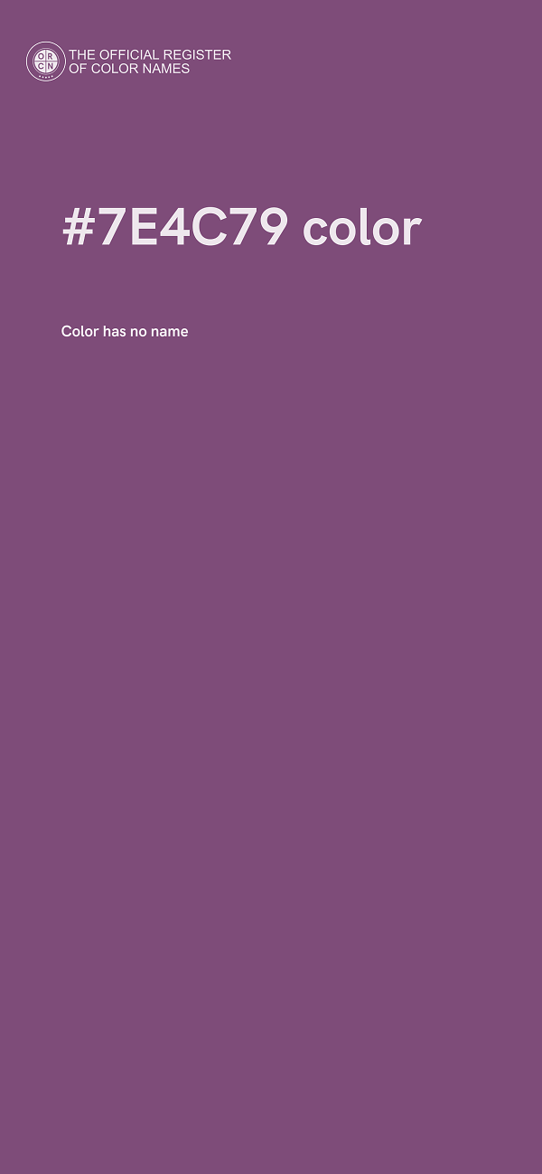#7E4C79 color image