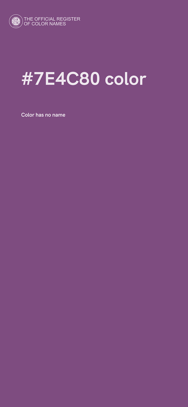#7E4C80 color image