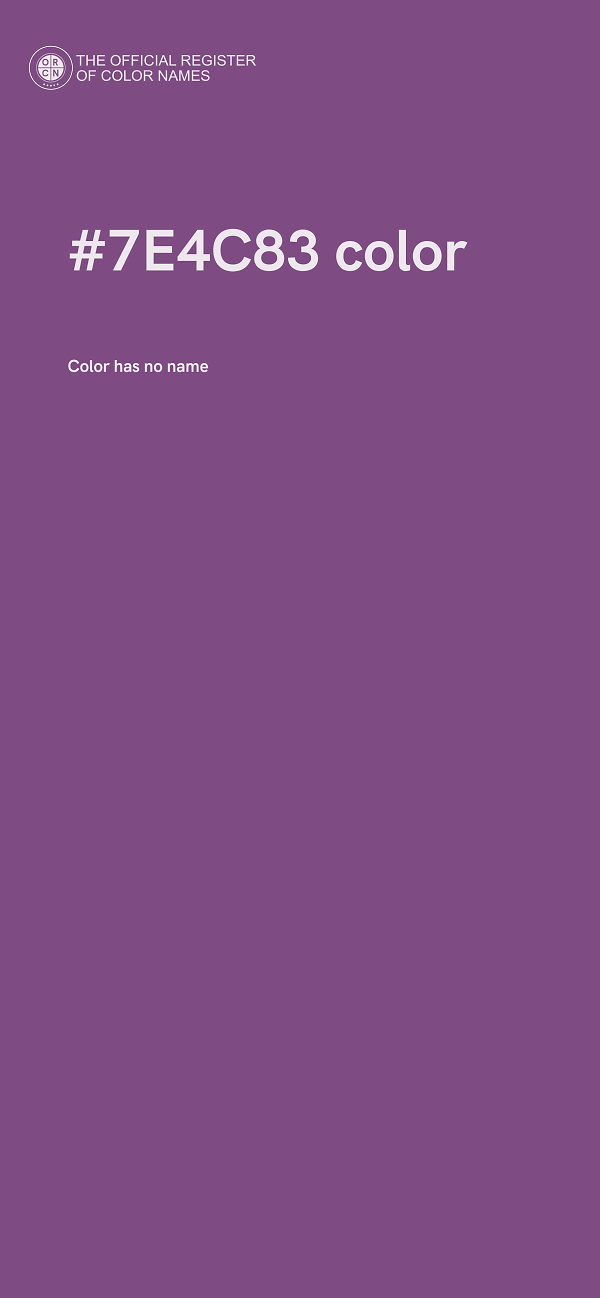 #7E4C83 color image