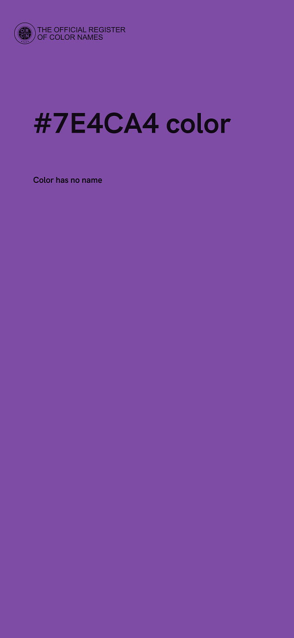 #7E4CA4 color image