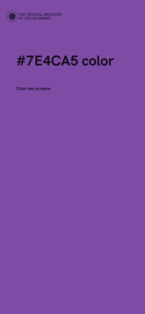 #7E4CA5 color image
