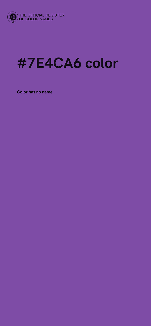 #7E4CA6 color image