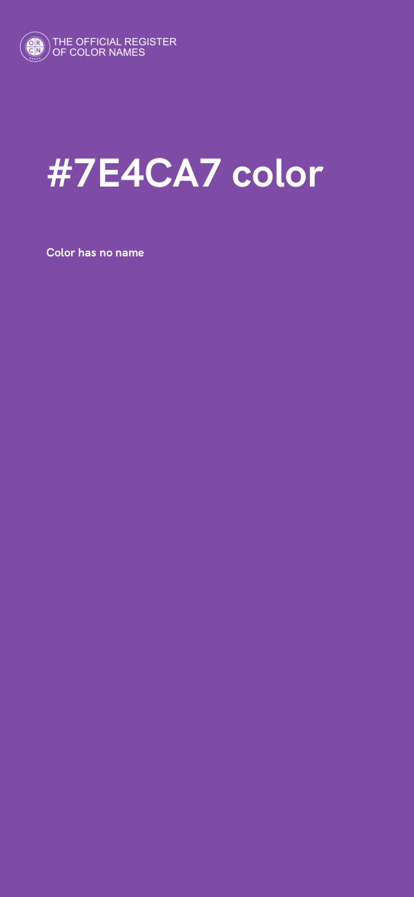 #7E4CA7 color image