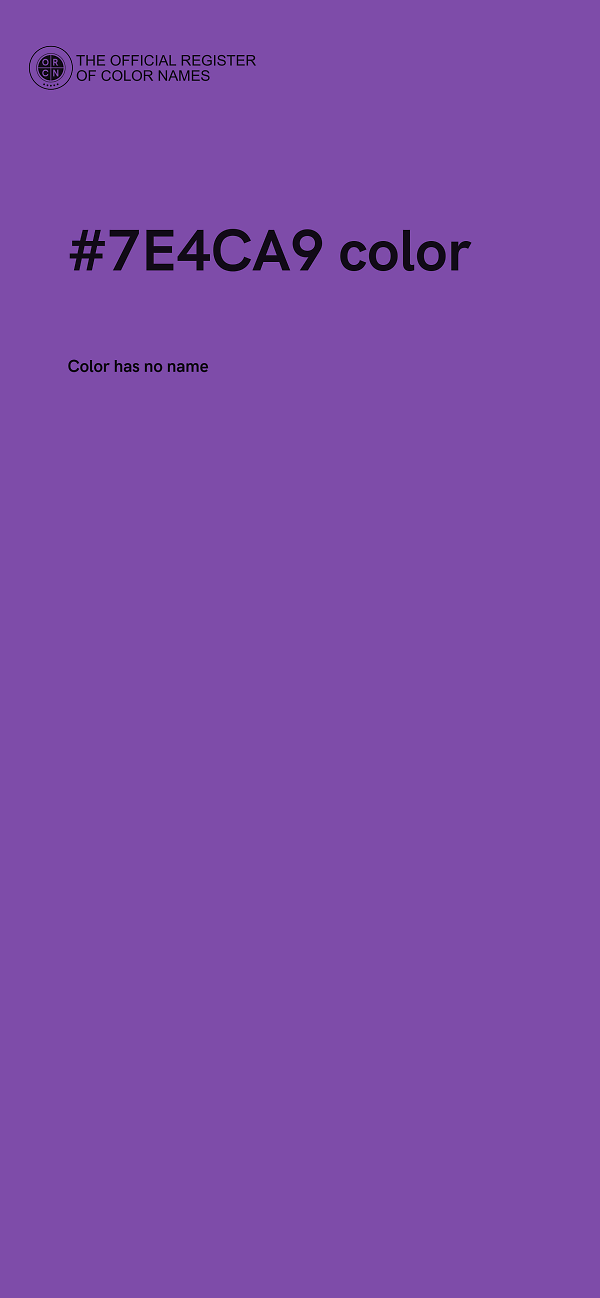 #7E4CA9 color image