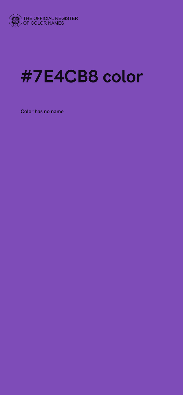 #7E4CB8 color image