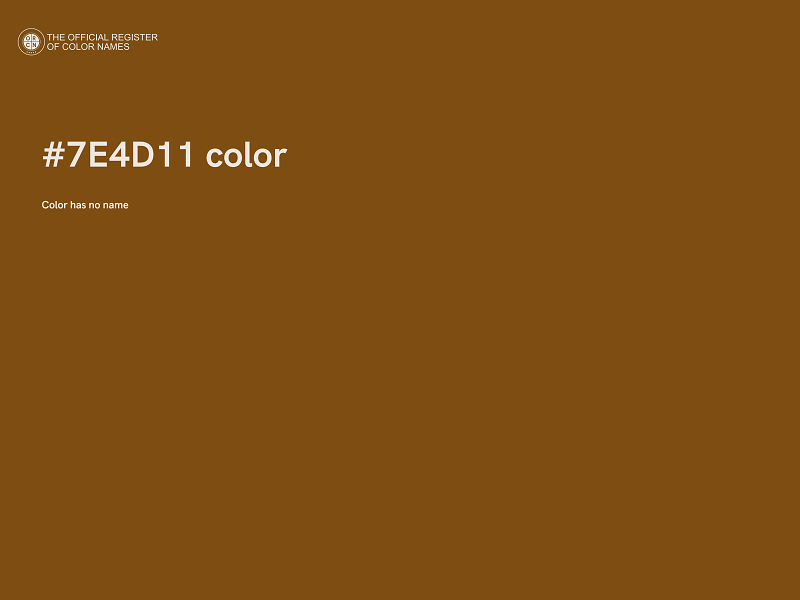 #7E4D11 color image