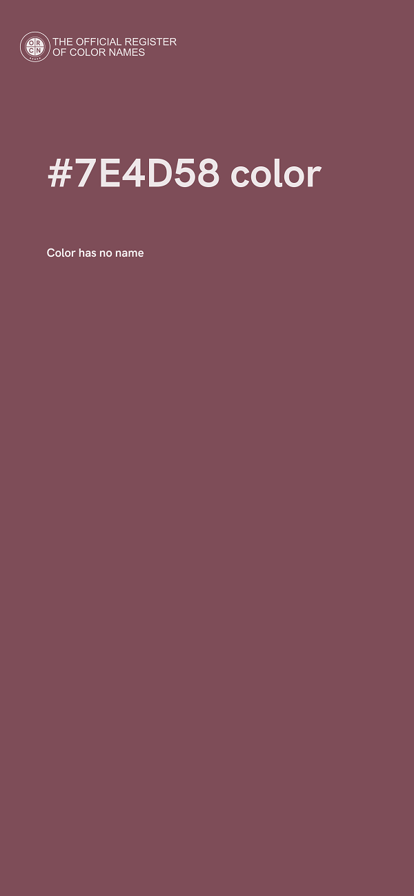 #7E4D58 color image