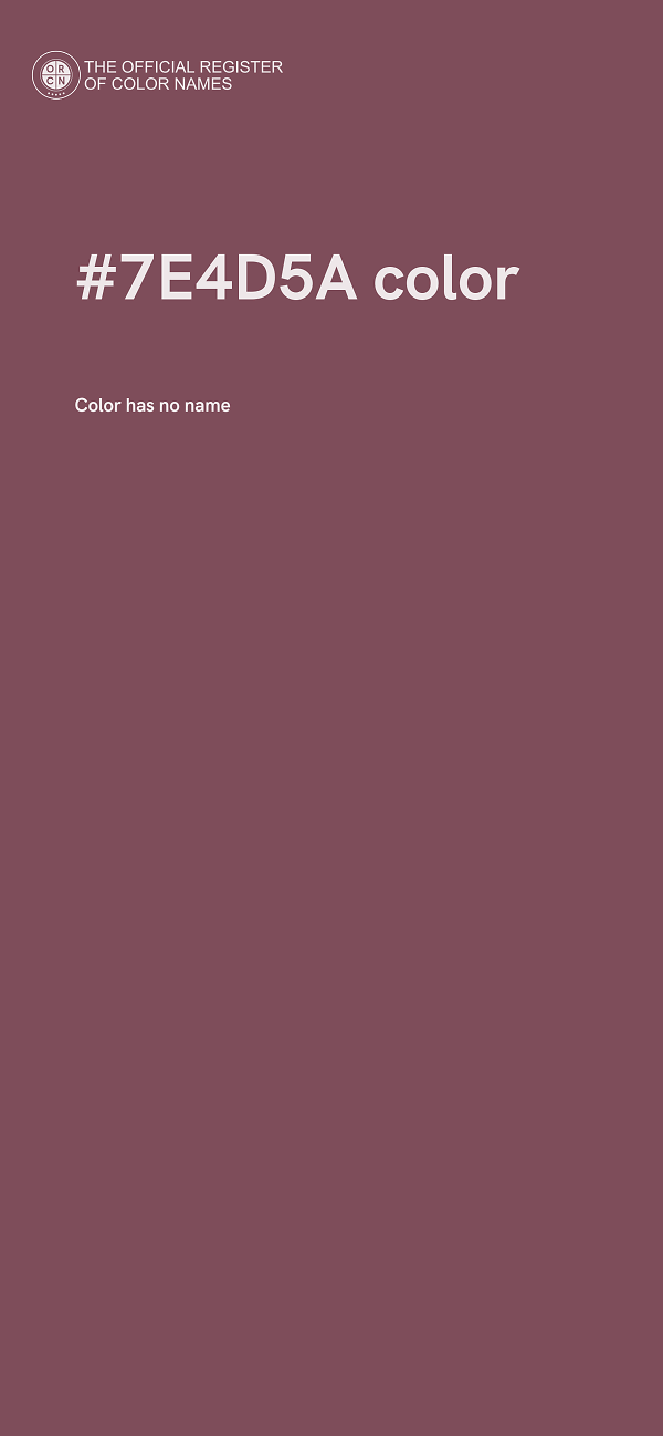 #7E4D5A color image
