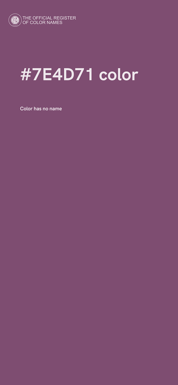 #7E4D71 color image