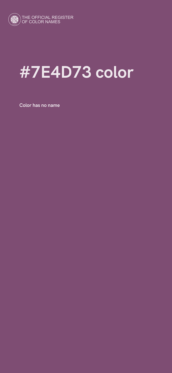 #7E4D73 color image