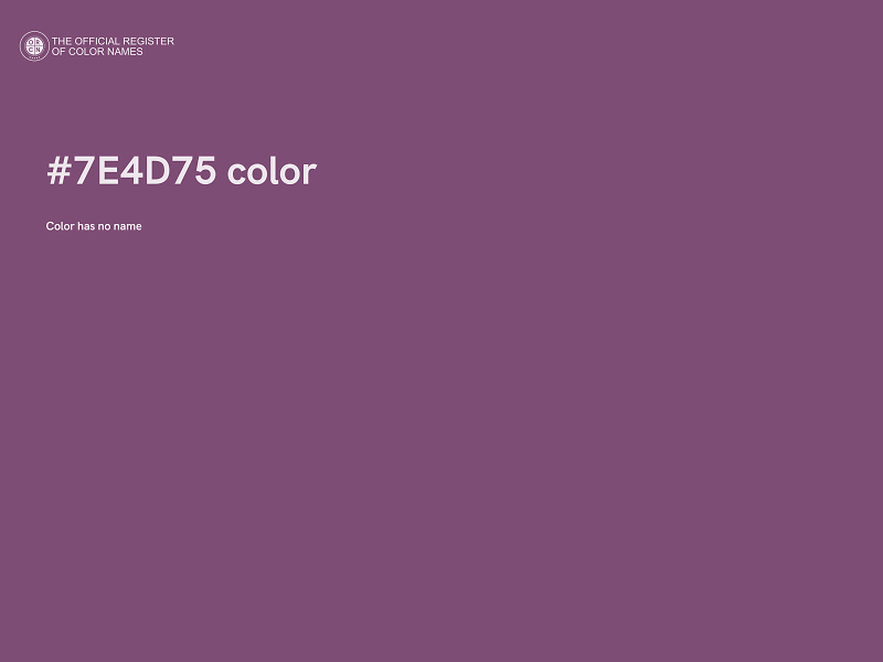 #7E4D75 color image