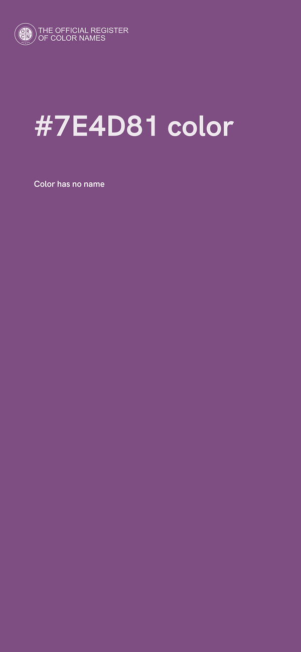#7E4D81 color image
