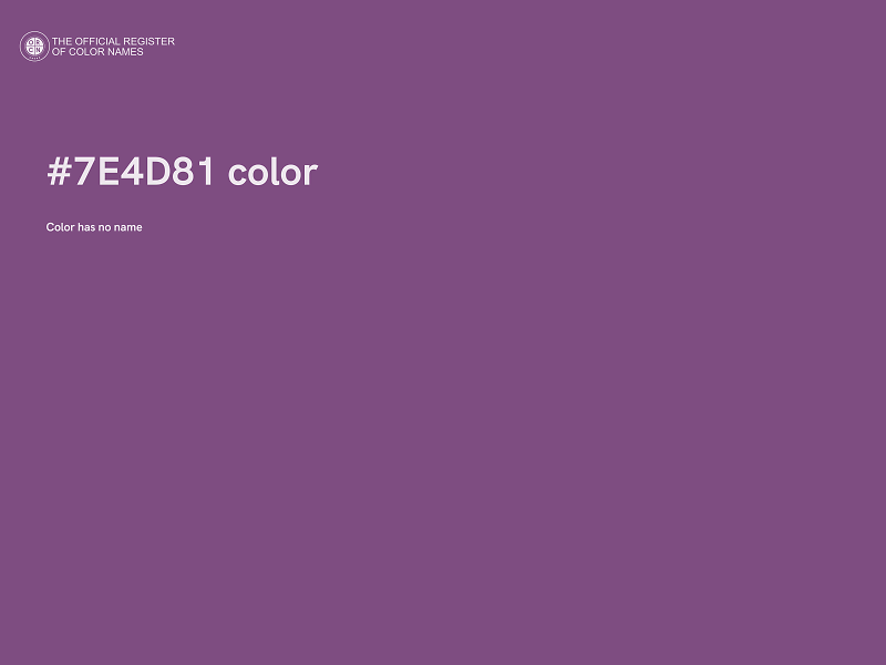 #7E4D81 color image