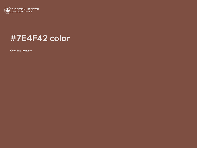 #7E4F42 color image