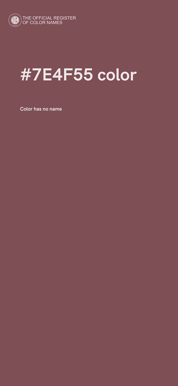 #7E4F55 color image