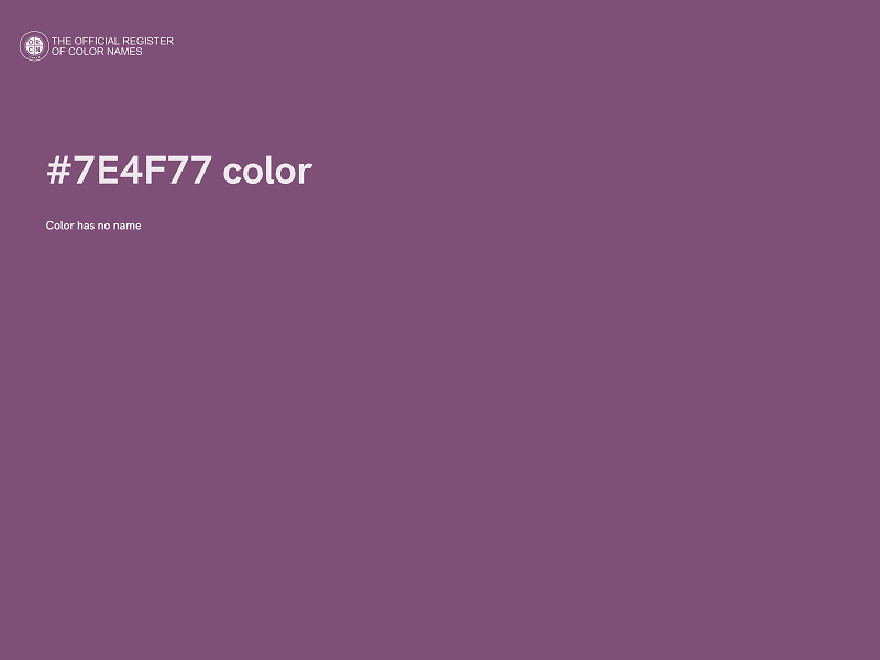 #7E4F77 color image