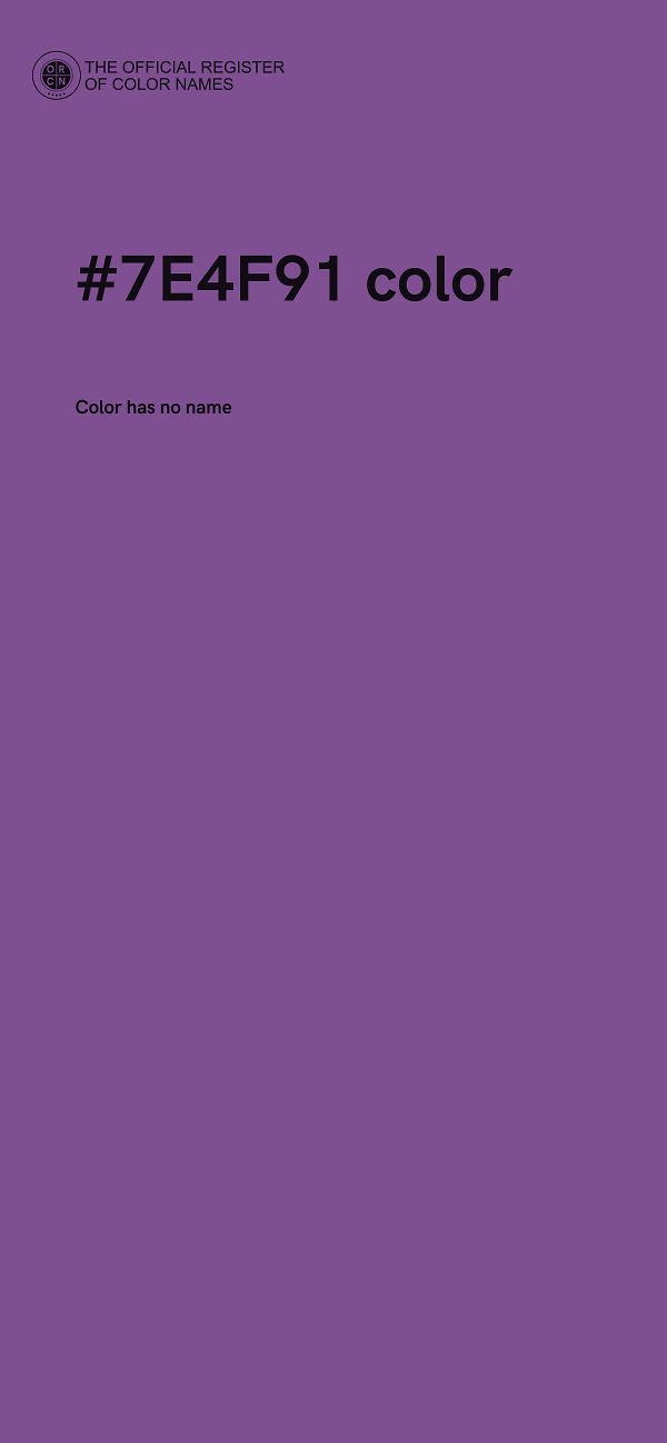 #7E4F91 color image