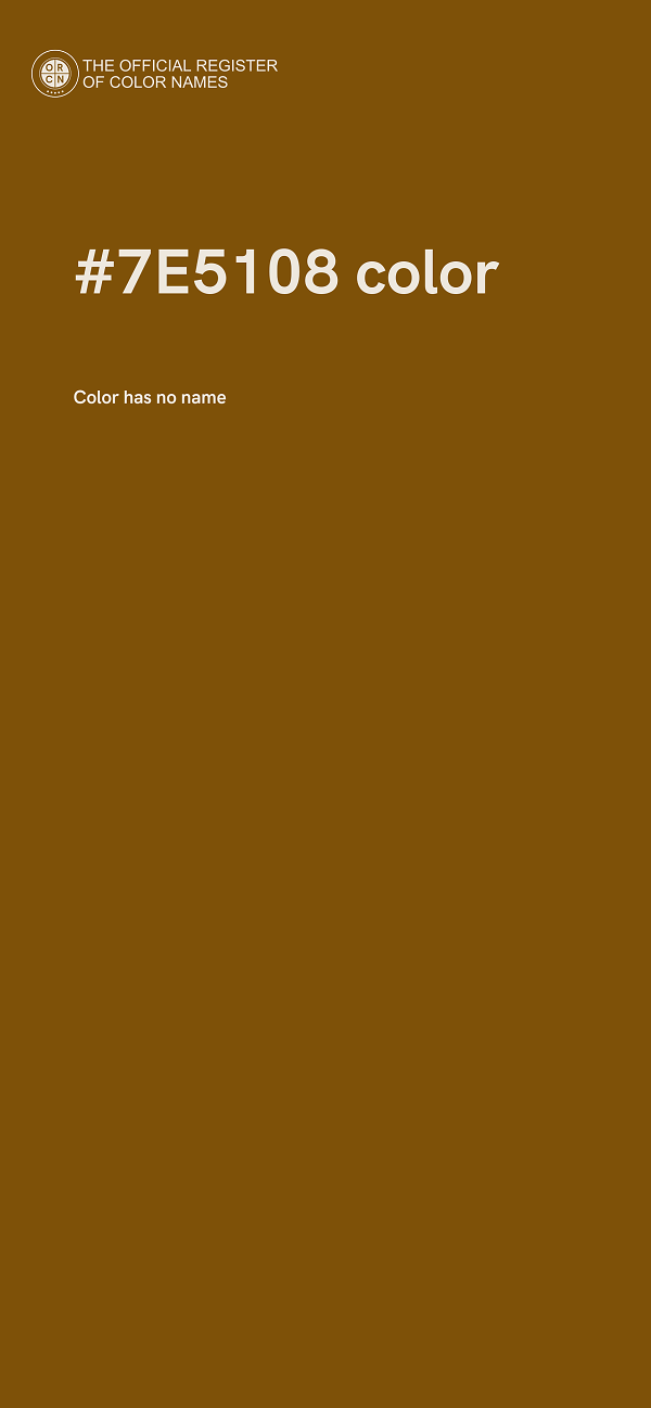 #7E5108 color image