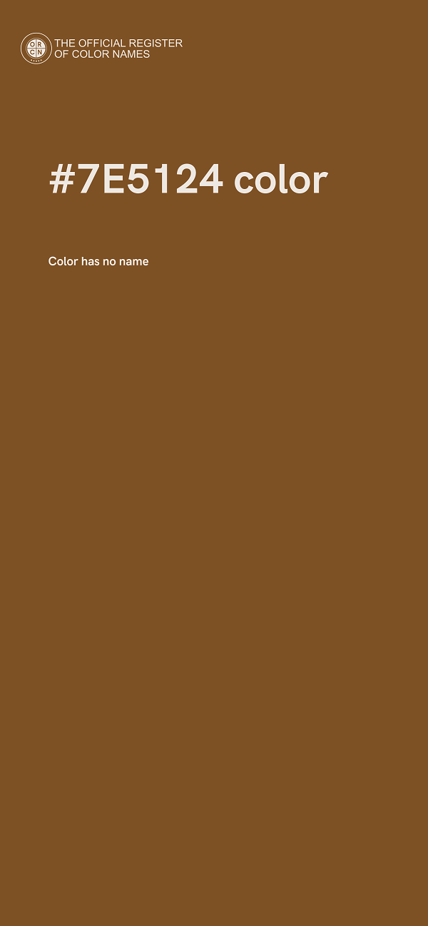 #7E5124 color image