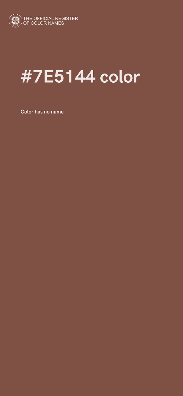 #7E5144 color image