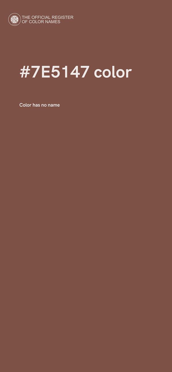 #7E5147 color image